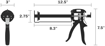 226 Series Heavy Duty Caulking Gun – 13oz Cartridge Dispenser I 26:1 Thurst