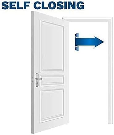 2 Pack - 4.5"x4" Brushed Satin Chrome Finish Self Closing Reversibl...