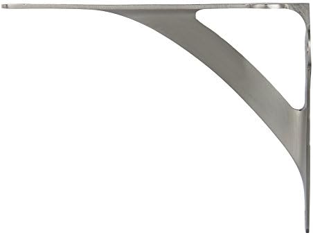 A29 Shelf Brackets, Solid Brass, Brushed Nickel Finish, Set of 2