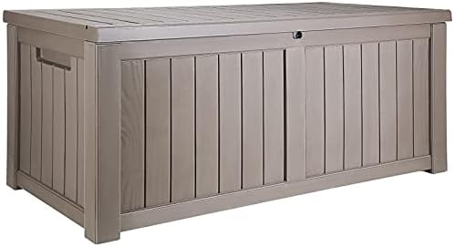VEVOR Deck Box, 120 Gallon Outdoor Storage Box, 56.3" x 26.6" x 23....