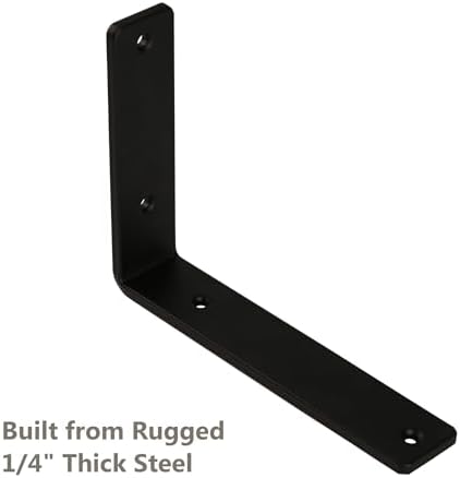 NEODROP 12-Pack 10 Inch Heavy Duty Shelf Brackets, Premium Floating L Bracket...