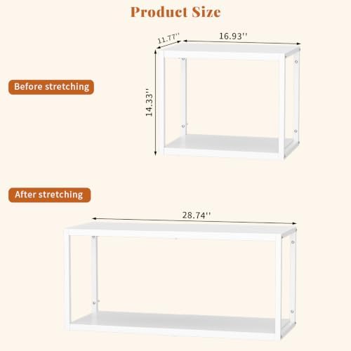 ThreeHio 2 Pack Expandable Garage Shelves Wall Mount, Heavy Duty Garage Wall ...