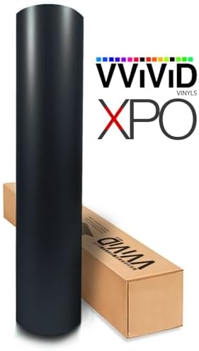 VViViD Matte Black Vinyl Wrap Adhesive Film Air Release Decal Sheet (10ft x 5...
