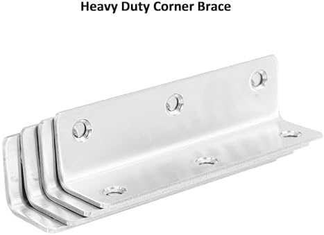 20 Pack 4" Silver Heavy Duty Shelf Brackets, 100mm Length Braces