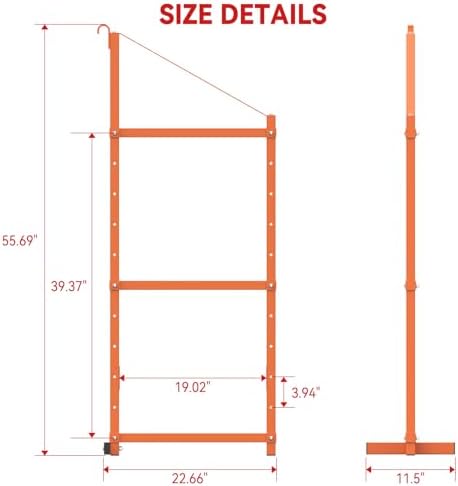 Shipping Container Shelving Bracket Adjustable (4 Pack, Orange)
