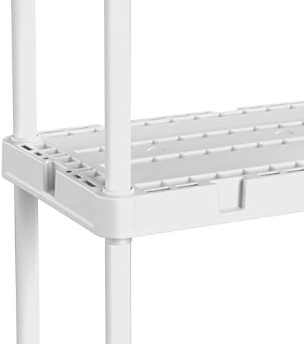 Gracious Living Knect-A-Shelf 3 Shelf Solid Light Duty Rack, White, 2 Pack
