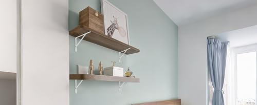 12 Pack L11 x H 8" White Heavy Duty Shelf Brackets with Screws Metal She...