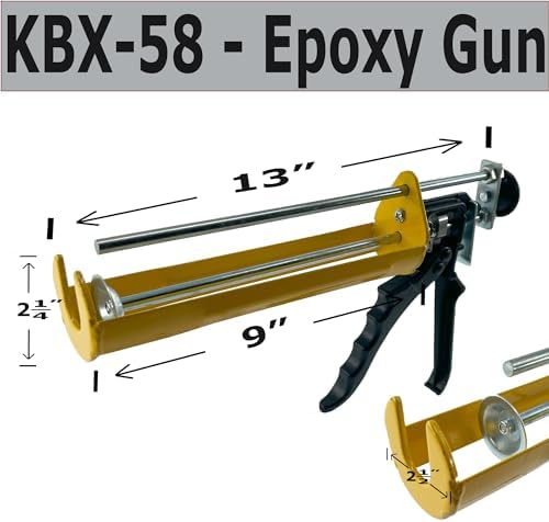 KBX58 Caulk/adhesive epoxy dispenser 400ml 3:1 mix 26:1 thrust ratio professi...