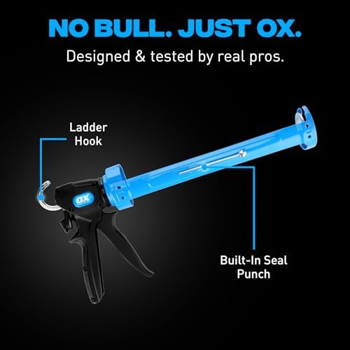 OX Pro 29 oz Caulking Gun - Heavy Duty Dual Thrust Caulk Gun