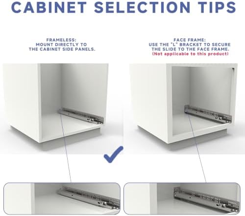 6 Pair 16 Inch (400mm) Undermount Soft Close Drawer Slides