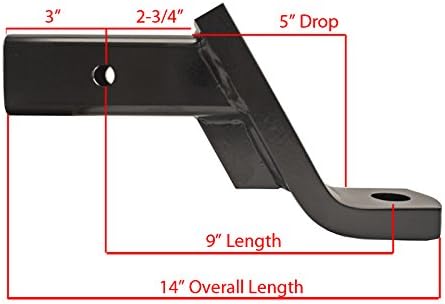 Class V Hitch Ball Mount - (HUB-25509) for 2-1/2" Receivers - Made in U....