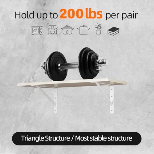 HOME MASTER HARDWARE Wall Shelf Brackets, 10x8 Inch L Brackets, 10 Pack