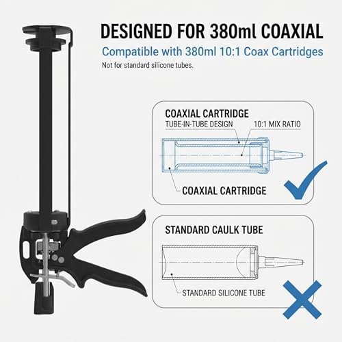 226 Series Heavy Duty Caulking Gun – 13oz Cartridge Dispenser I 26:1 Thurst