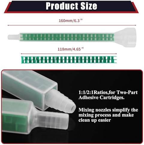 200ml 6.75 fl oz Dual Cartridge Epoxy Gun 1:1 2:1 Cartridge Bonding Black