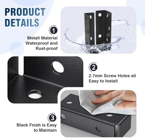 10Pack Metal Deck Railing Bracket Connector