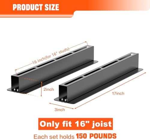 TORACK Garage Ceiling Bin Storage Rack(only fit 16" joist), Overhead Tot...