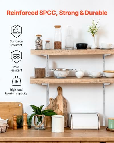 VEVOR Shelf Pilaster, 39-inch 10 Pack, Upright Wall Shelving System, Heavy Du...