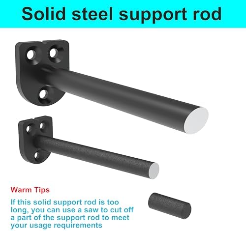 8 in Hidden Floating Shelf Brackets 8 Pack, 1/4" Thick Heavy Duty