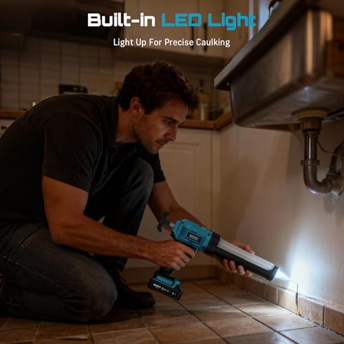 SEESII Cordless Caulking Gun w/2 x 2.0Ah Batteries