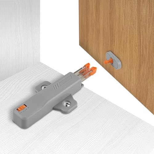 10 Pack Gray Non-Magnetic Push to Open Door Latch for Cabinet