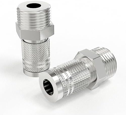 GASHER 10PCS 3/4-Inch Male Industrial Coupler,1/4 Basic Flow Quick Connect Ai...