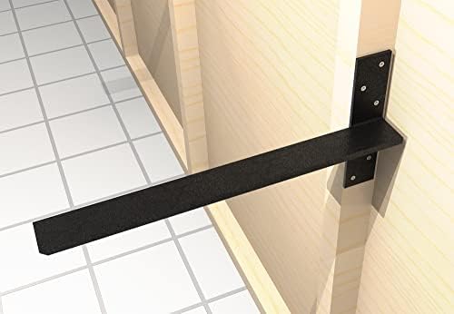 (2-Pack) Free Hanging T Shelf Bracket, Solid Heavy Duty Steel Knee Wall Hidde...