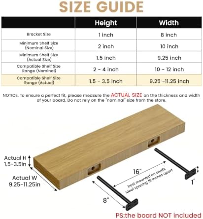 8pcs Wall Shelf Brackets Heavy Duty Floating Shelf Bracket Hidden,Invisible B...