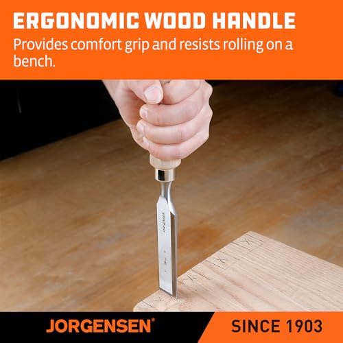 Jorgensen 4-Piece Expansion Wood Chisel Set, 3/8", 5/8", 1-1/4"...