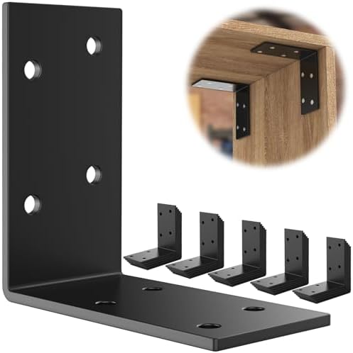 3 x 3 Inch L Brackets for Wood, Heavy Duty Galvanized Corner Braces, 25 PCS