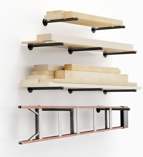 Pipe Shelf Bracket Set of 10 Floating Shelving Bracket 12 Inch