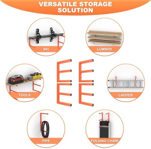 Ultrawall Lumber Storage Rack, Wall Mount Wood Storage Racks