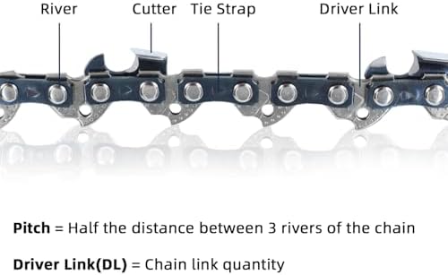 Chainsaw Chain 16 Inch 3/8" LP Pitch .043" Gauge 55 Drive Links
