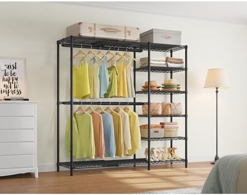 VIPEK X2 Plus Expandable Heavy Duty Clothes Rack, Closet System Black
