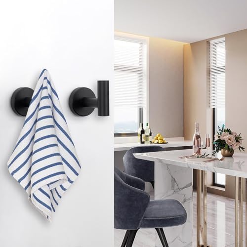 NearMoon Bath Towel Hooks- SUS 304 Stainless Steel Robe Hook Holder, Heavy Du...
