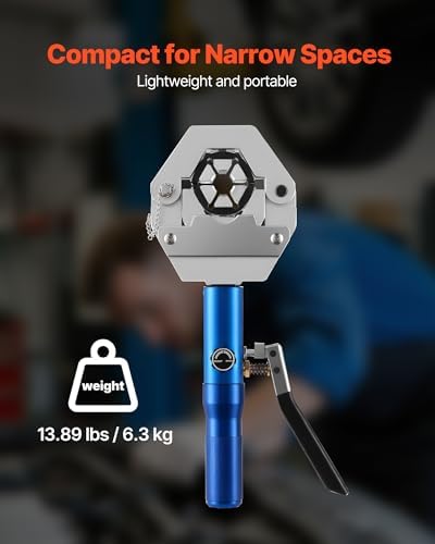 VEVOR Hydraulic Hose Crimper, Hydra-Krimp AC Hose Crimper Kit with 7 Dies Sna...