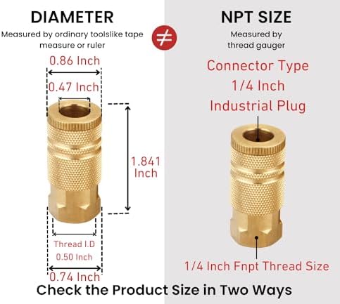 Coupler and Plug Kit, 1/4 Inch NPT, 14 Piece