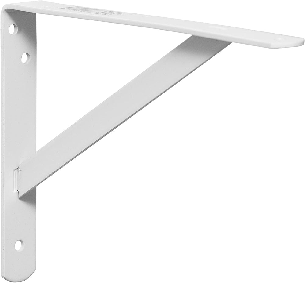 Decko Products 49143-10 Heavy-Duty Shelf Bracket, 10.5-Inch X 7.5-Inch, White...