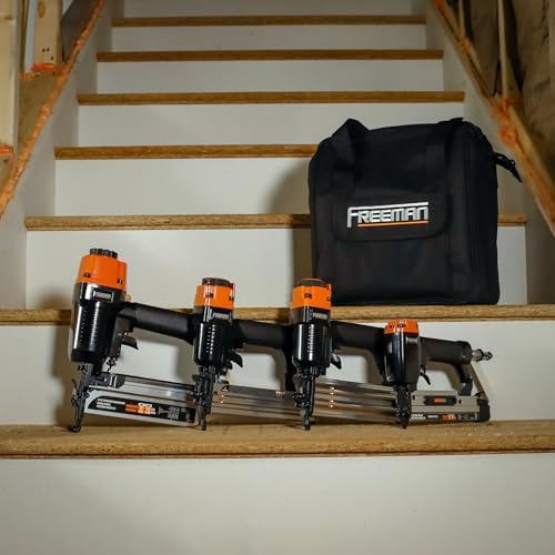 Freeman Pneumatic Finish Nailers and Stapler Kit (4-Piece) | P4FNCB