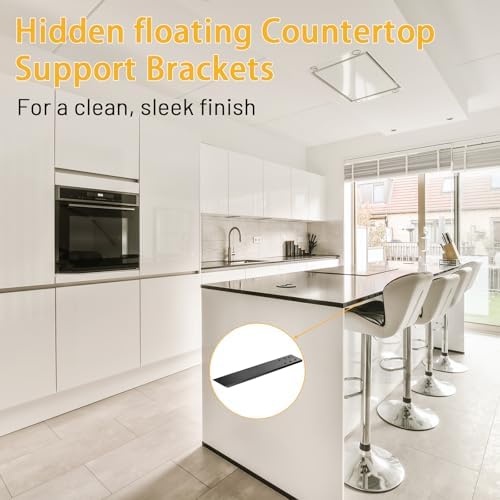 Hidden Granite Countertop Support Brackets 4 Pack 12" L x 2.5" W,3/...