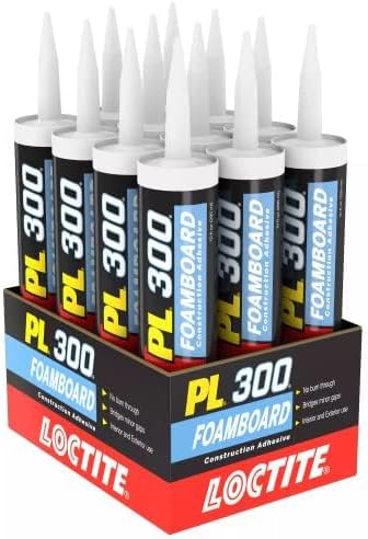 Loctite PL300 Foamboard Adhesive, 10 fl oz, Cartridge (12 Pack)