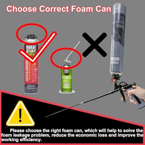 25inches Extended Foam Gun,PTFE-Coated Professional Expanding Foam Gun,Foam S...