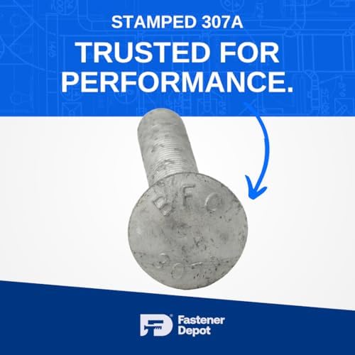 5/16"-18 x 2-1/2" (100 Sets) Hot Dipped Galvanized Carriage Bolt Ki...