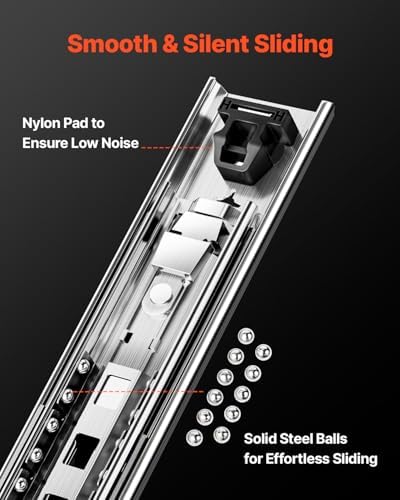 VEVOR 30 Inch Heavy Duty Drawer Slides 250 lbs, 1 Pair Locking Ball Bearing S...