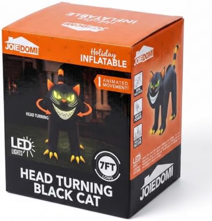 Joiedomi 7 ft Halloween Inflatables Outdoor Decoration, Blow Up Black Cat Inf...