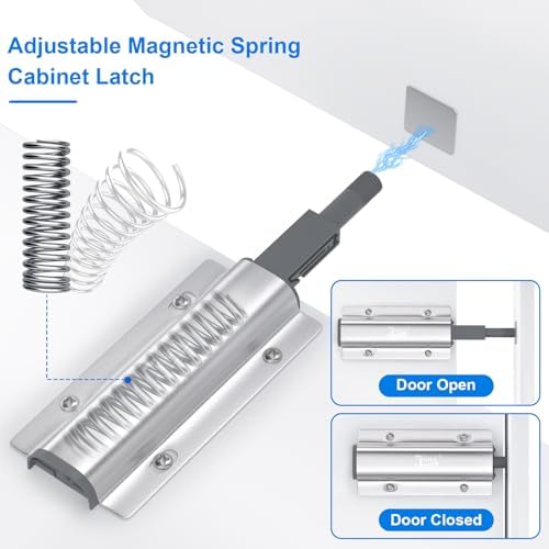 Push to Open Cabinet Latches Hardware Magnetic Push Latch Jiayi 10 Pack Door ...