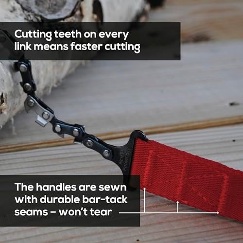 Nordic Pocket Saw 36 Inch Pocket Chainsaw with 50 Bi-Directional Teeth for Cl...