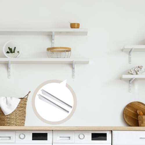 CroBlissful 20 Pcs Adjustable Shelf Brackets for Double Track System Closet O...
