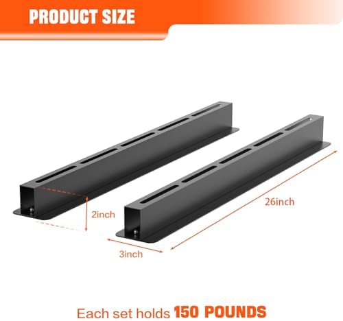 TORACK Garage Ceiling Bin Storage Rack, Overhead Tote Storage Rails