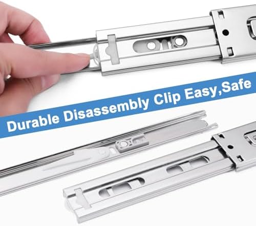 22 inch Drawer Slides 4 Pairs (8pcs) Soft Self Close Full Extension Ball Bear...