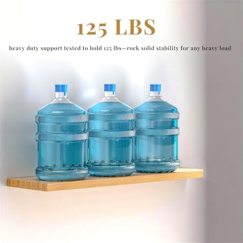 8pcs Floating Shelf Bracket Heavy Duty,Hidden Shelf Brackets Wall Mount,Float...